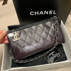 Chanel Black Quilted Vinyy Shouder Bag